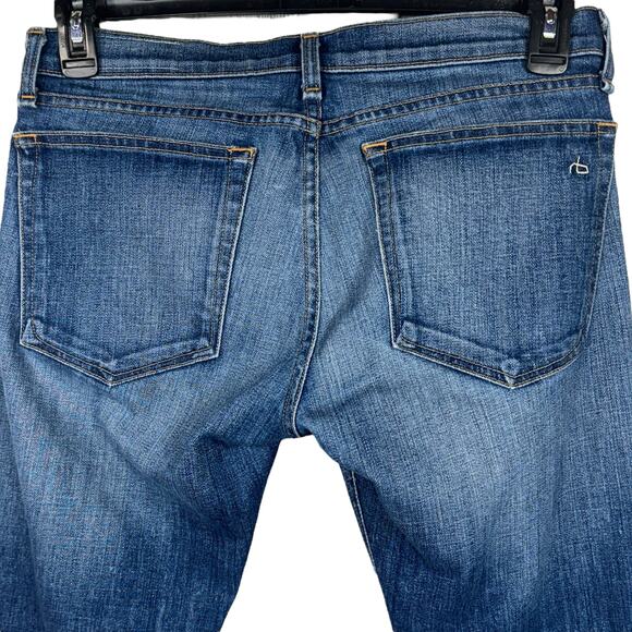 Rag & Bone SZ 28 The Dre Boyfriend Jeans Bradford Low-Rise Zip-Fly Whiskered - Picture 5 of 11